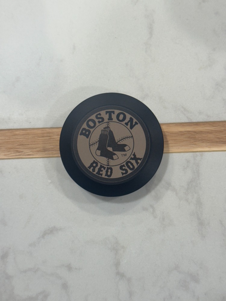 Boston themed laser engraved coaster - Logan Utah engraving
